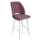 Полубарный стул на металлокаркасе мягкий красный (арт 31985)