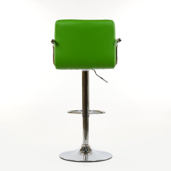 Барный стул мягкий с подлокотниками зеленый (арт 5868) Фото 3