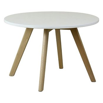 Журнальный столик круглый белый D-60/H43 см (арт 29315) - Фото 2