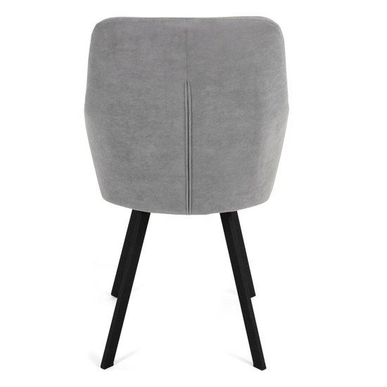 Стул с мягким сидением серый из велюра (арт 22235) Фото 5