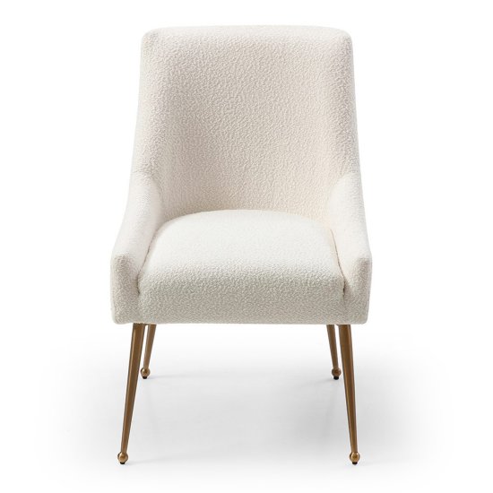 Полукресло дизайнерское мягкое с подлокотниками белое (арт 28927) Фото 4