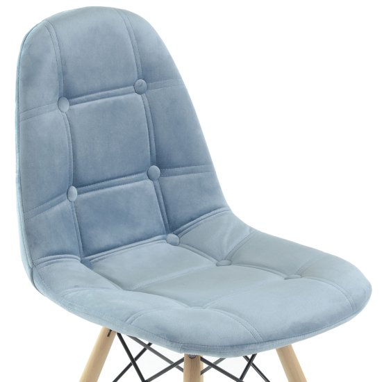 Стул с мягким сидением голубой в стиле eames (арт 12200) Фото 3