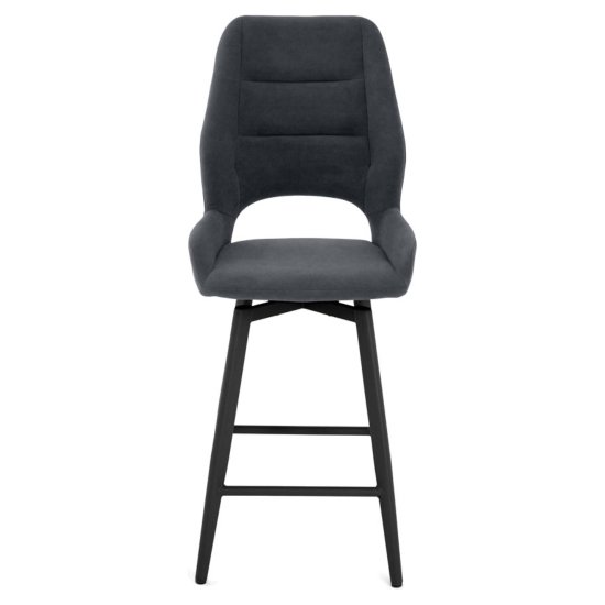 Полубарный стул на металлокаркасе мягкий серый (арт 35538) Фото 5