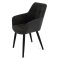 Стул с черными ножками коричневый с обивкой из велюра (арт 24449)