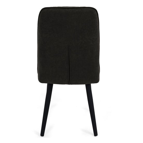 Стул с черными ножками серый велюровый (арт 20624) Фото 6