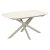 Стол из керамогранита слоновая кость на одной ножке (арт 34284)