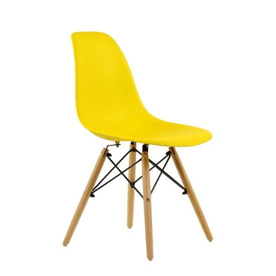Стул для кухни дизайнерский желтый eames (арт 2321) Фото 1