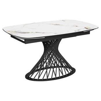 Кухонный стол раскладной с керамической столешницей на 1 ножке (арт 35204) - Фото 2