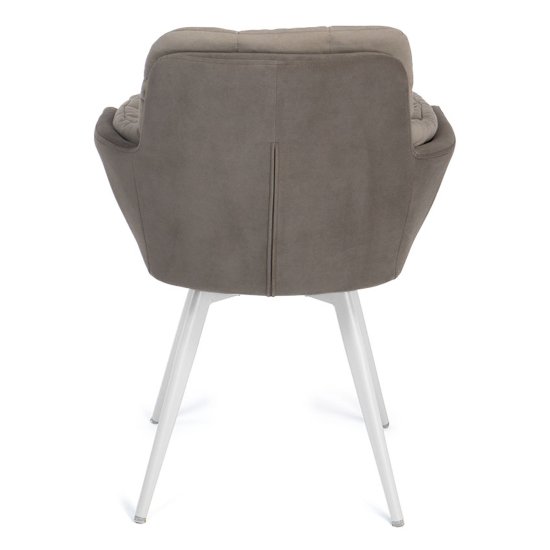 Стул на металлокаркасе мягкий слоновая кость современный (арт 33633) Фото 6