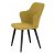 Стул с металлическими ножками мягкий желтый велюровый (арт 26482)
