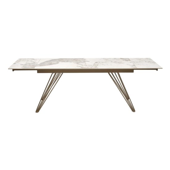 Стол дизайнерский раздвижной с керамическим покрытием (арт 32341) Фото 2