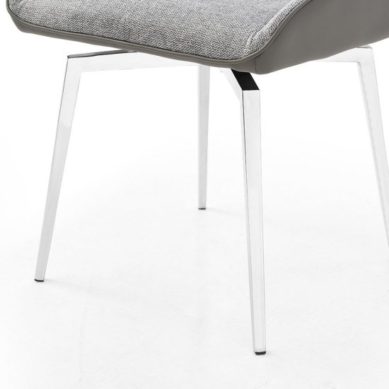 Стул для кухни дизайнерский мягкий серый (арт 28608) Фото 9