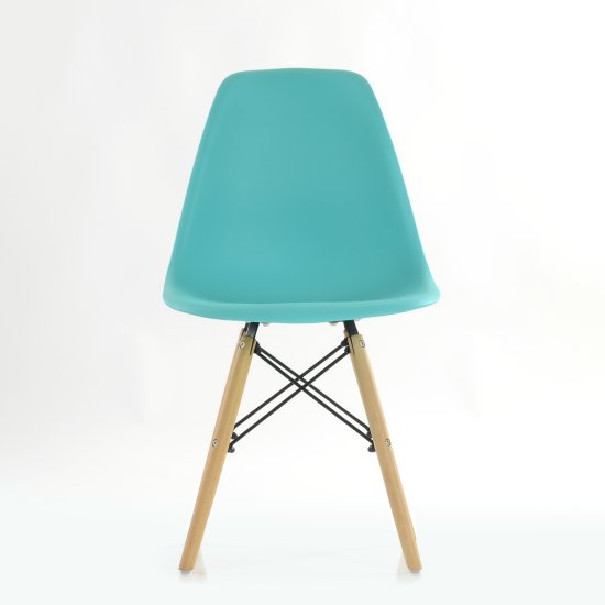 Стул дизайнерский из массива дерева голубой eames (арт 6089) Фото 2
