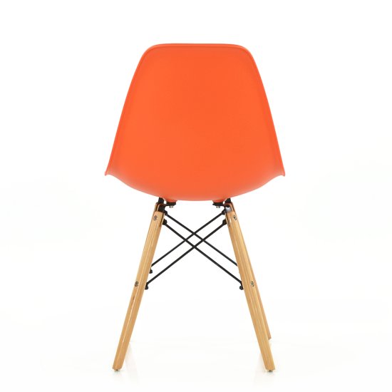 Стул дизайнерский деревянный оранжевый eames (арт 2327) Фото 3