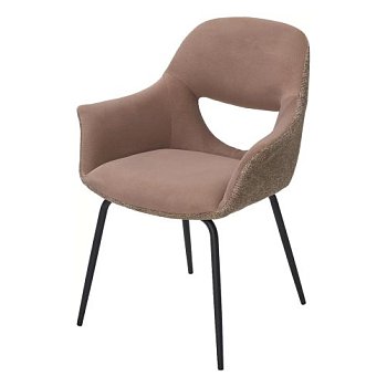 Стул для кухни на металлокаркасе ножки черные с подлокотниками (арт 33902) - Фото 2