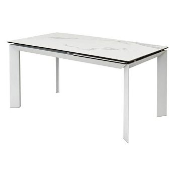 Стол раздвижной со столешницей из керамики под камень 140 см (арт 26799) - Фото 2