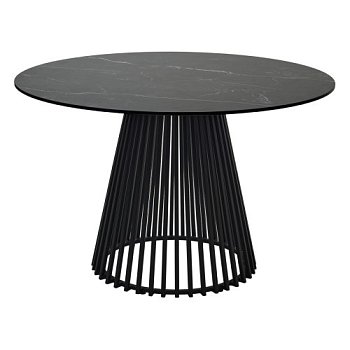 Обеденный стол дизайнерский круглый из керамогранита (арт 28933) - Фото 2