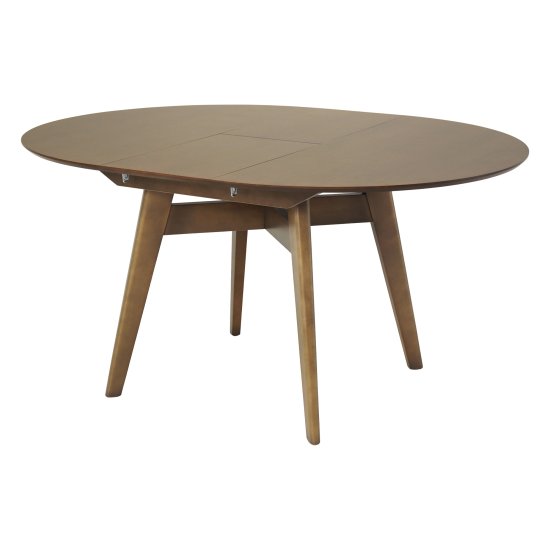 Обеденный стол раскладной круглый D-120(+35) см классический (арт 29128) Фото 3