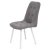 Стул для кухни на каркасе из металла мягкий серый из велюра (арт 20593)