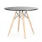 Стол обеденный дизайнерский круглый черный D-90 см eames (арт 7114)