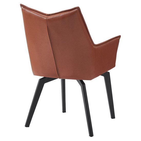 Стул-кресло металлический с подлокотниками черный (арт 32959) Фото 2