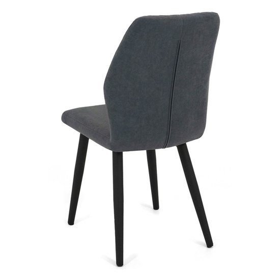 Стул на металлокаркасе серый из велюра (арт 20065) Фото 5