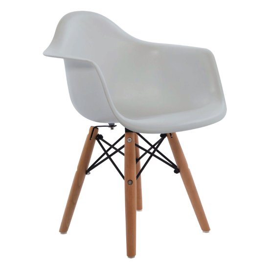 Стул-кресло с подлокотниками серый eames (арт 29405) Фото 1