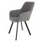 Стул с мягким сидением серый из велюра (арт 22235)