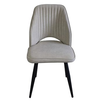 Стул ножки черные мягкий из велюра (арт 31956) - Фото 2