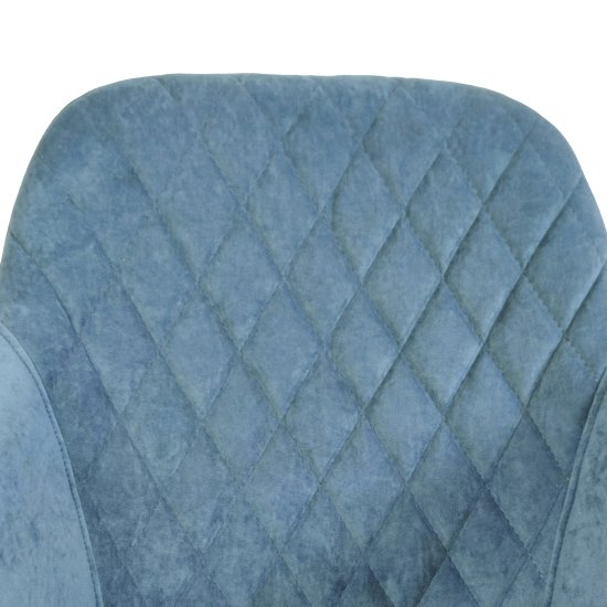 Полукресло на металлокаркасе мягкое с подлокотниками синее (арт 29493) Фото 3