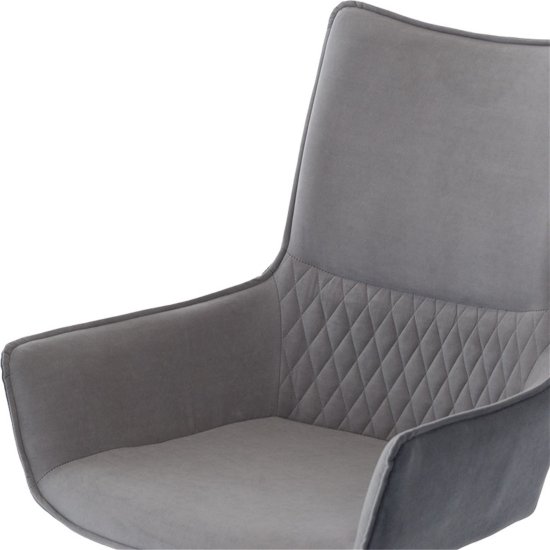 Стул с подлокотниками из велюра (арт 35571) Фото 8