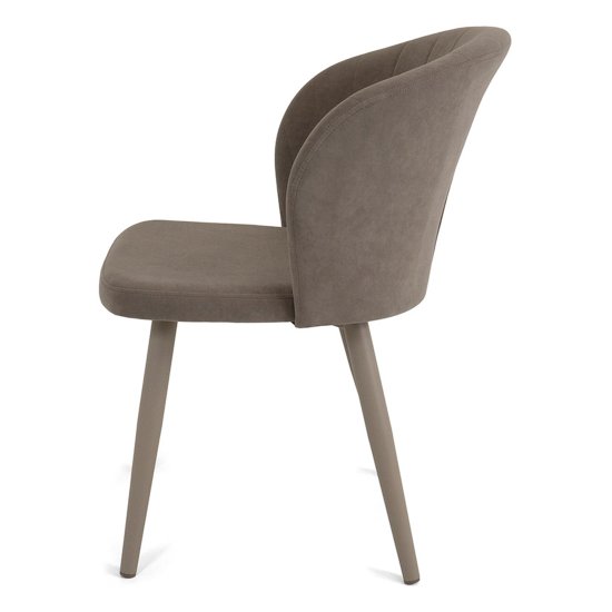 Стул мягкий слоновая кость из велюра (арт 22451) Фото 4