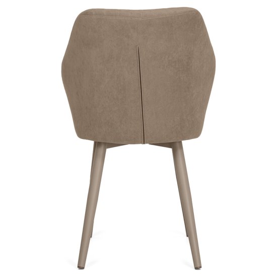 Стул мягкий бежевый из велюра (арт 25980) Фото 3