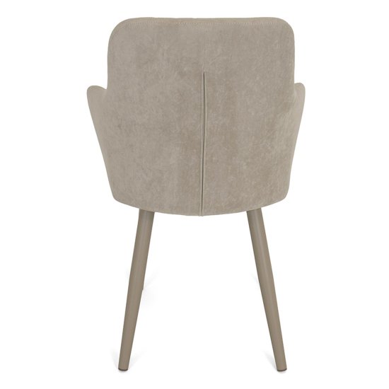 Стул на металлокаркасе мягкий бежевый велюровый (арт 28637) Фото 6