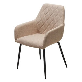 Стул мягкий с подлокотниками бежевый (арт 32357) - Фото 2