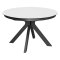 Стол кухонный раскладной круглый керамический белый (арт 32683)