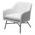 Стул-кресло интерьерный мягкий белый (арт 29076)