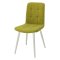Стул на каркасе из металла мягкий зеленый из велюра (арт 18492)