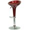 Стул барный на металлокаркасе хромированный красный регулируемый (арт 6114)