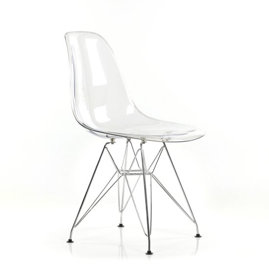 Стул дизайнерский металлический ножки хром прозрачный eames (арт 2352) Фото 2