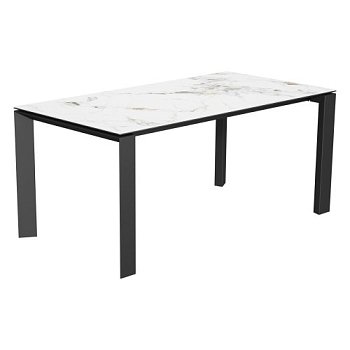 Стол кухонный раскладной прямоугольный из керамогранита (арт 34036) - Фото 2