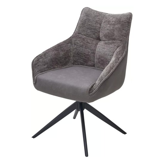 Полукресло на металлическом каркасе серое (арт 33921) Фото 1