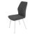 Стул кухонный с мягким сидением серый из велюра (арт 19936)