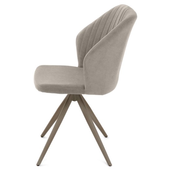 Стул мягкий слоновая кость велюровый (арт 35393) Фото 4