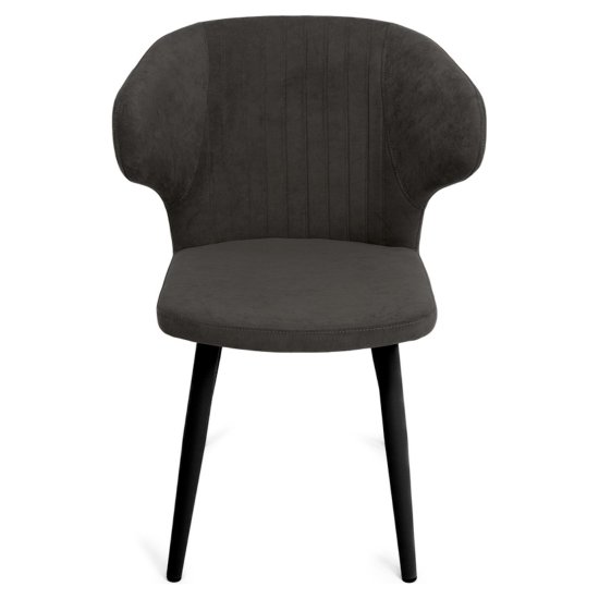 Стул кухонный коричневый из велюра (арт 25874) Фото 6