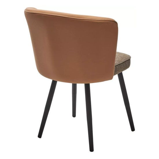 Стул на металлическом каркасе мягкий оранжевый (арт 33635) Фото 3