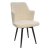 Стул с черными ножками мягкий бежевый бархатный (арт 31611)