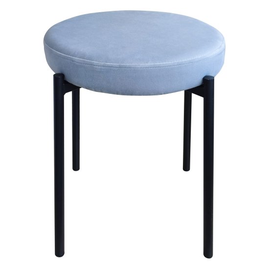 Табурет на металлокаркасе с мягким сидением серый (арт 31453) Фото 3