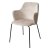 Стул мягкий с подлокотниками бежевый из велюра (арт 28944)
