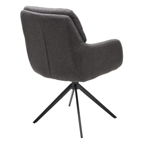 Стул с черными ножками мягкий с подлокотниками (арт 32364) Фото 2